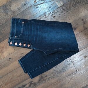 Banana Republic High Rise Ankle Skinny Jeans Button-fly 28 Waist 27 Inseam
